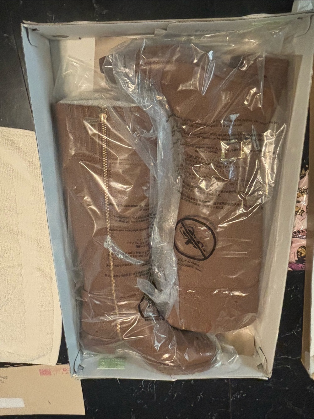 MICHAEL Michael Kors Tall Leather Boots in Luggage Brown